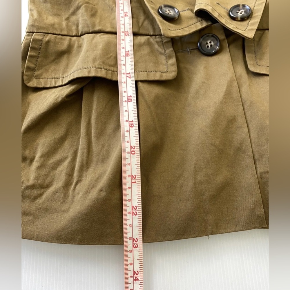 Cue Womens Jacket Khaki Brown Button Up Mid Length Office Work Business Size S 8 - Picture 7 of 9